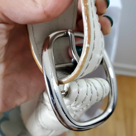 Coach Signature C blue canvas leather shoulder bag with bucket trim - Picture 8 of 15